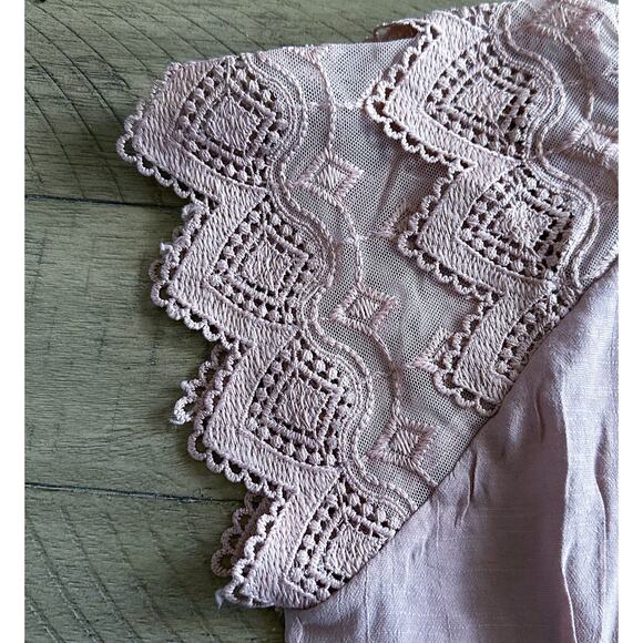Pink Blush Rust Lace Blouse Shirt Size Medium NEW With Tags - Picture 3 of 4